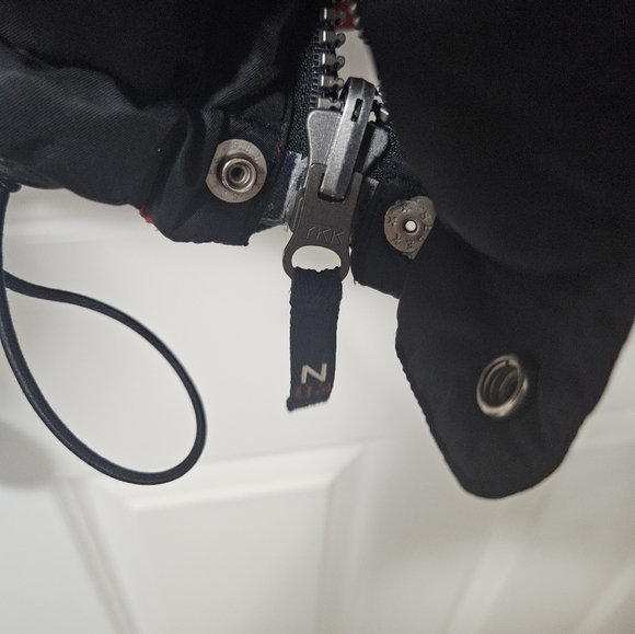 Vintage Nautica Mens Puffer Jacket Reversible Large Black and Red - Picture 6 of 9